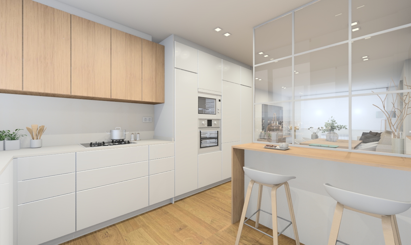 Perspectiva cocina interior