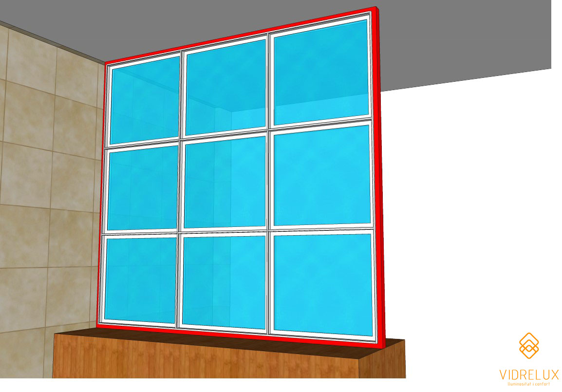 planos 3d divisorias fija cocina
